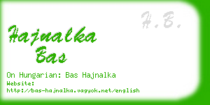 hajnalka bas business card